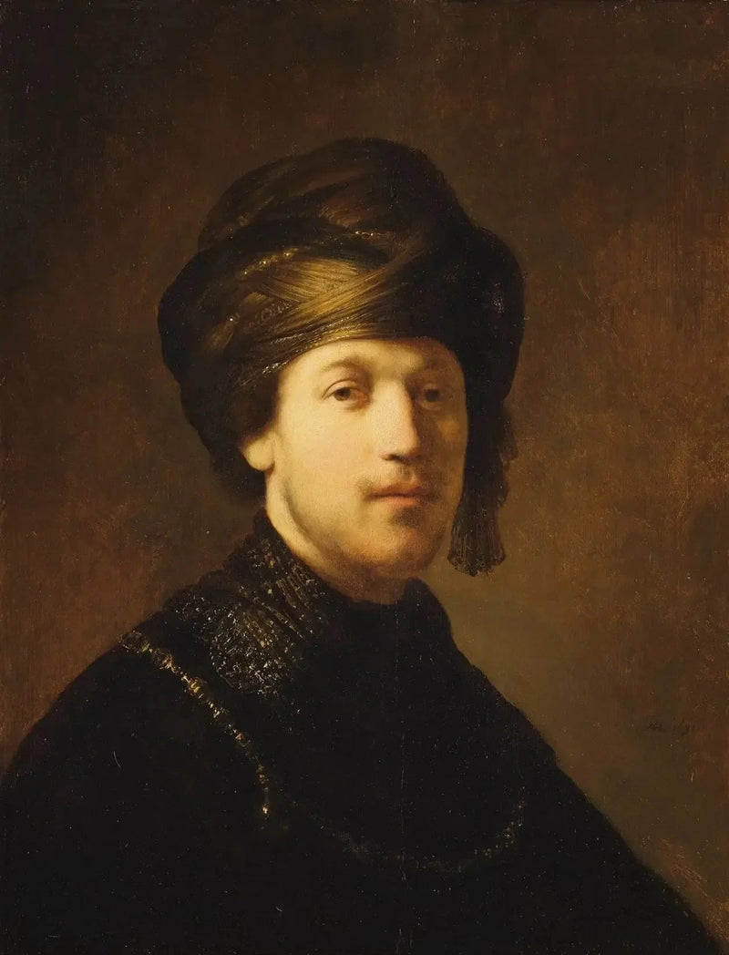 Sarıkulahlı Genç Bir Adam - Rembrandt