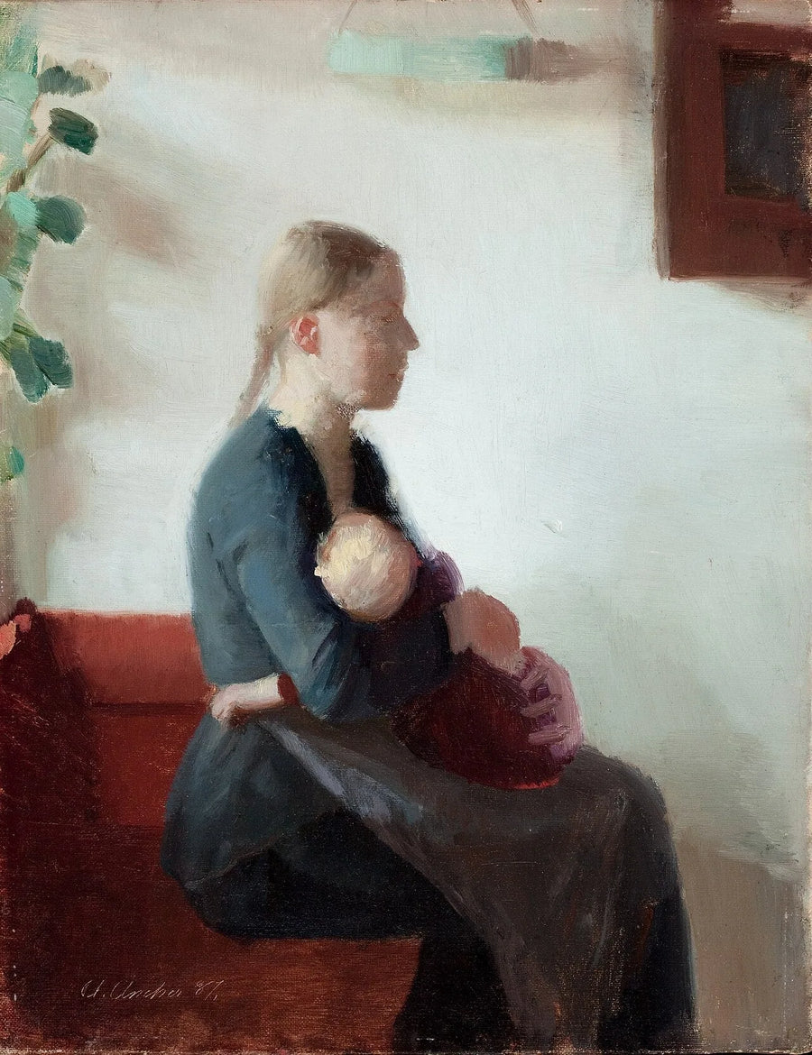 Genç anne ve çocuğu - Anna Ancher