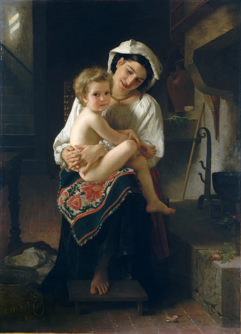 Çocuğunu Düşünen Genç Anne - Bouguereau