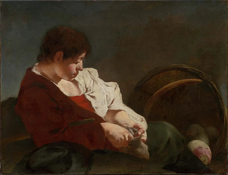 Genç Çiftçi Pazarda - Giovanni Battista Piazzetta
