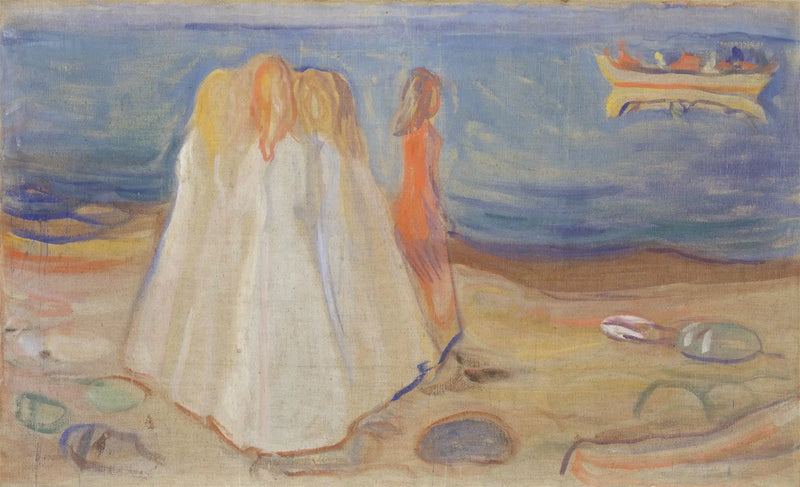 Plajda Genç Kadınlar (Frise Reinhardt) - Edvard Munch