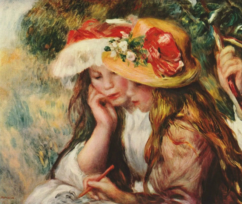 Genç kızlar çizen - Pierre-Auguste Renoir