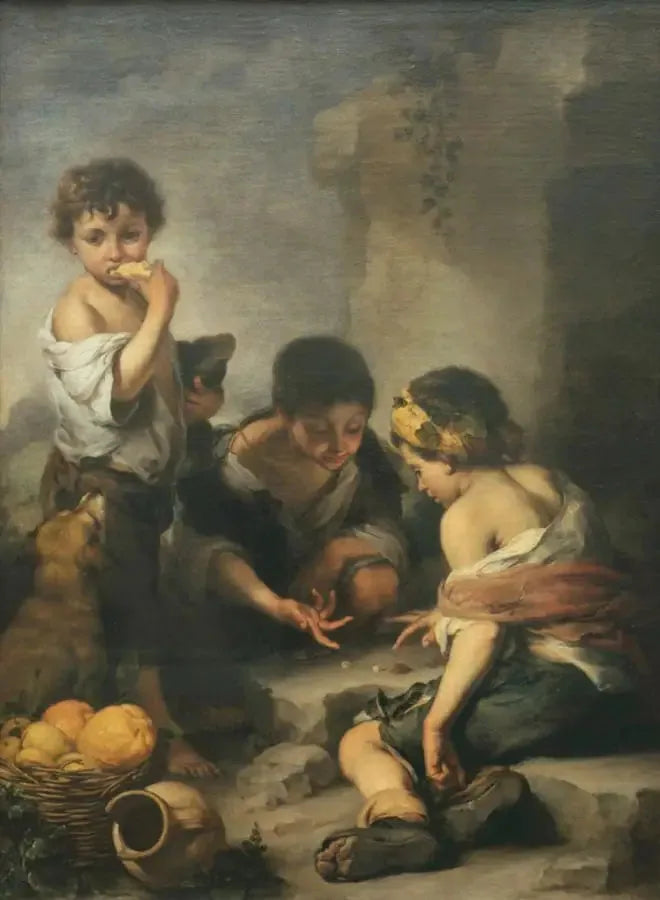 Genç erkekler zar atıyor - Bartolomé Esteban Murillo