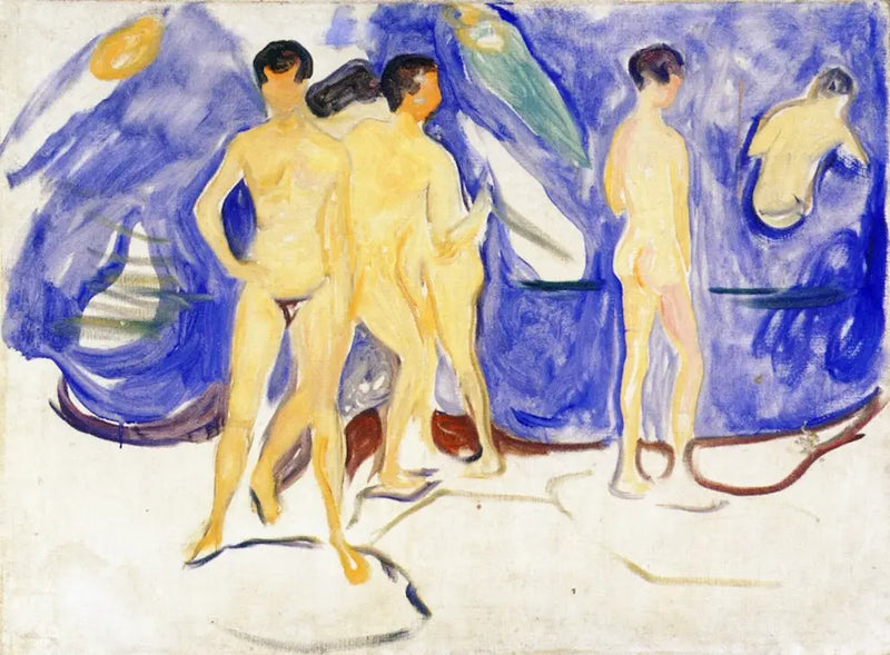 Genç Adamlar Yüzüyor - Edvard Munch