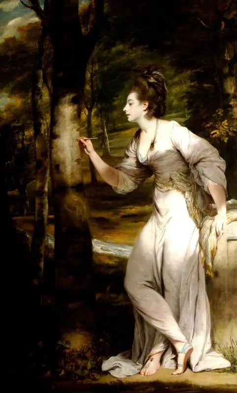 Joanna Leigh (1758 doğumlu), Mme Richard Bennett Lloyd, Bir ağaç çiziyor - Joshua Reynolds