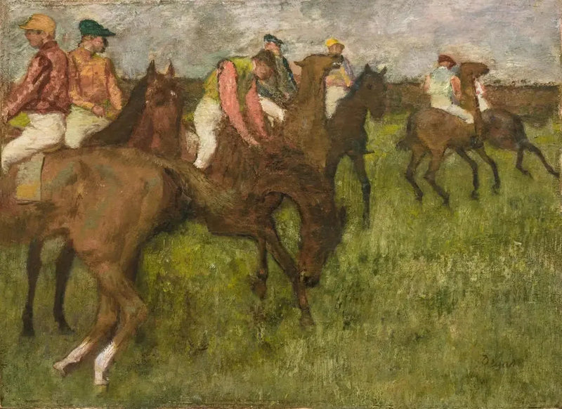 Yarış Öncesi Jokeyler - Edgar Degas