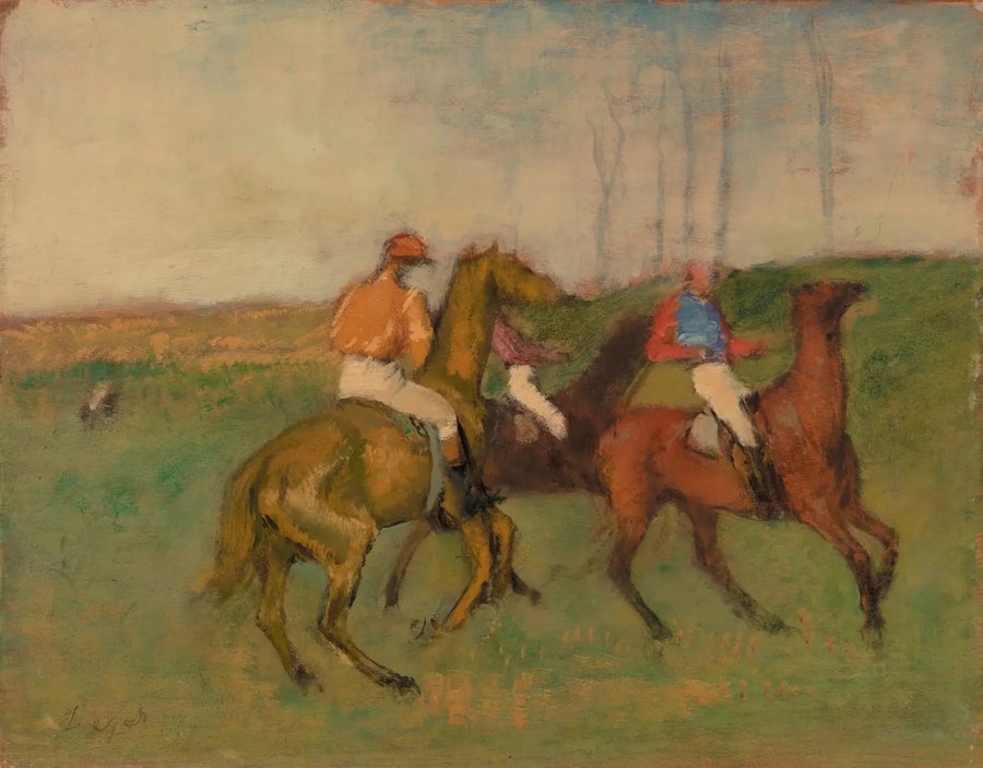 Jokeyler ve Yarış Atları - Edgar Degas