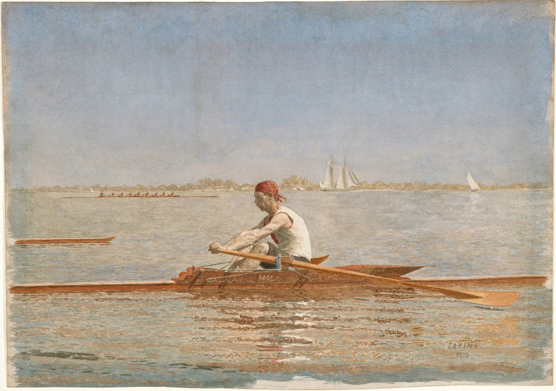 John Biglin bir skiff'te - Thomas Eakins