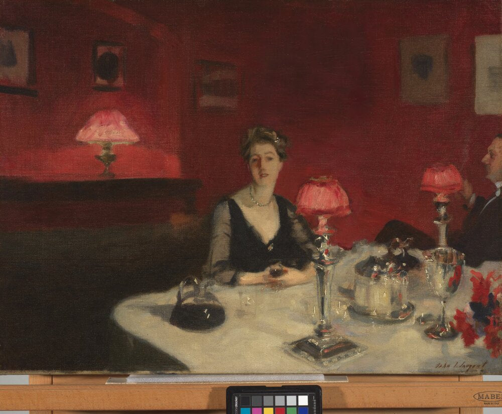 A Dinner Table at Night - John Singer Sargent