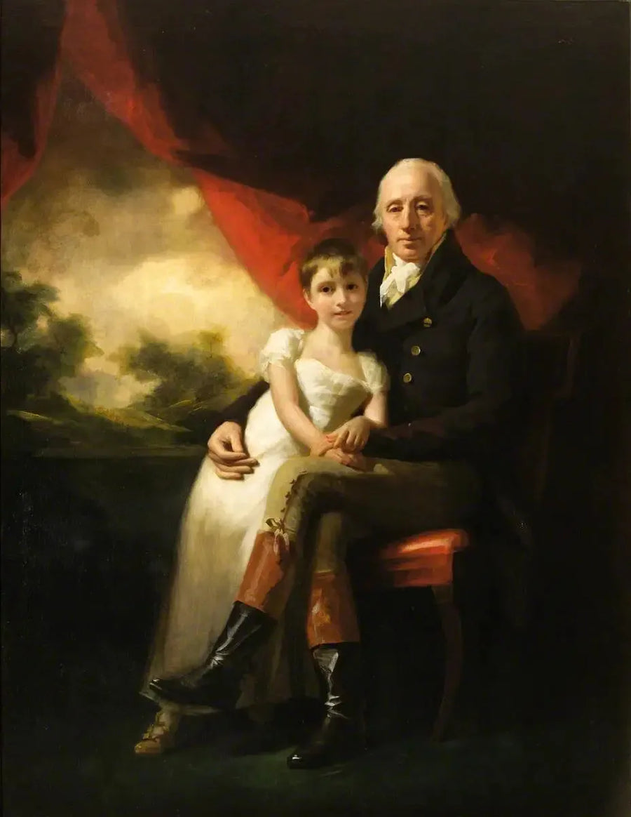 John Stirling de Kippendavie (1742–1816) ve en küçük kızı Jean Wilhelmina (1804–1859) - Henry Raeburn