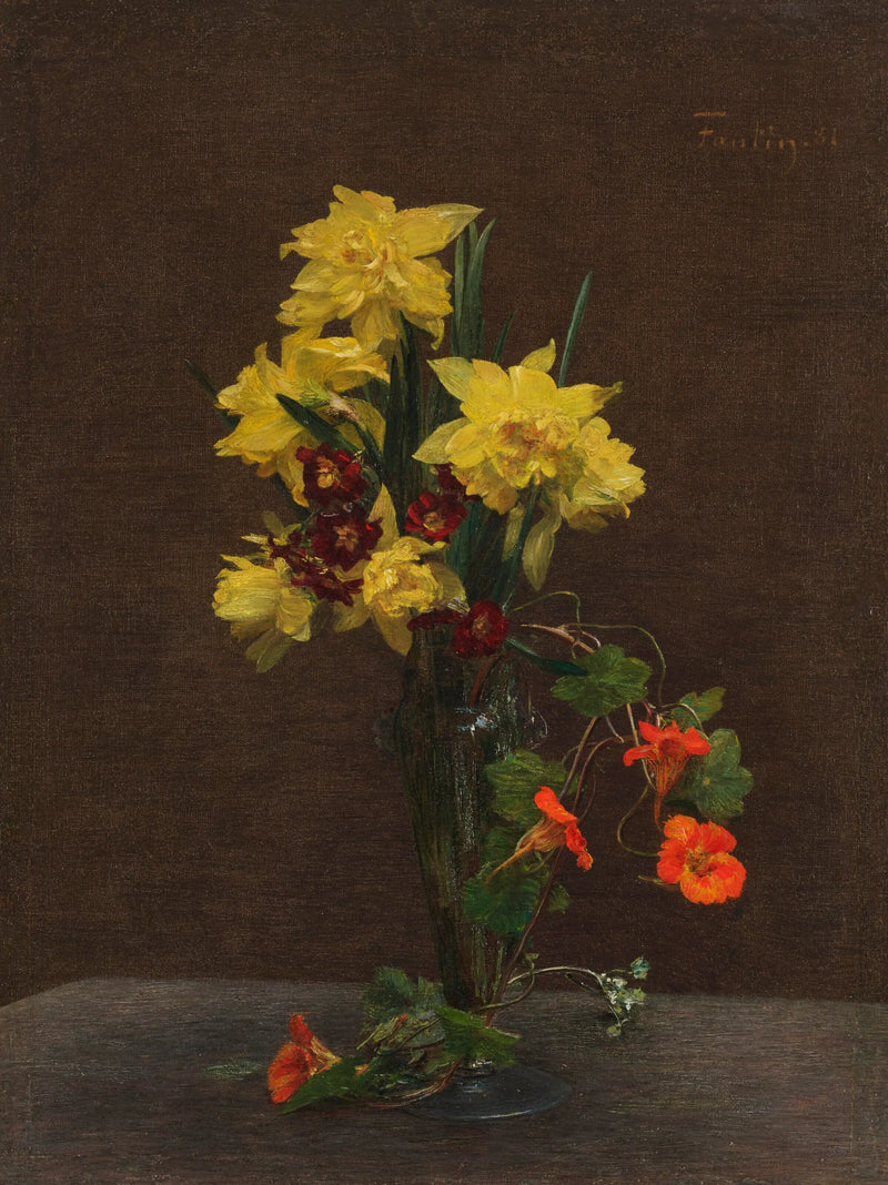 Jonquiller ve kapuçinler - Henri Fantin-Latour