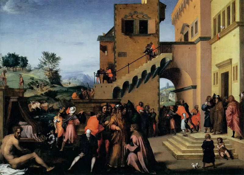 Yusuf'un Firavun'un şarkısını yorumlaması - Andrea del Sarto