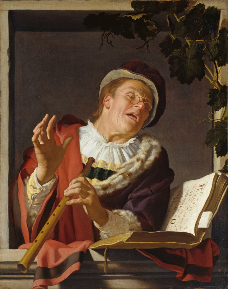 Şarkı Söyleyen Flütçü - Gerrit van Honthorst