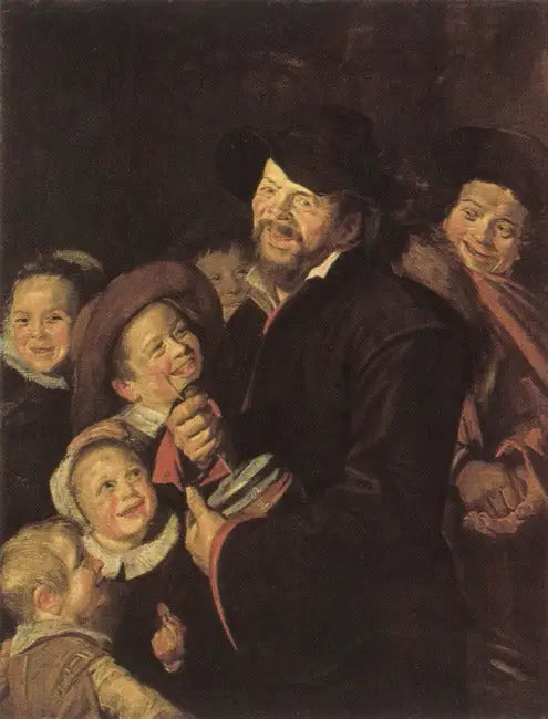 Rommelpot çocuğu altı çocuklu - Frans Hals
