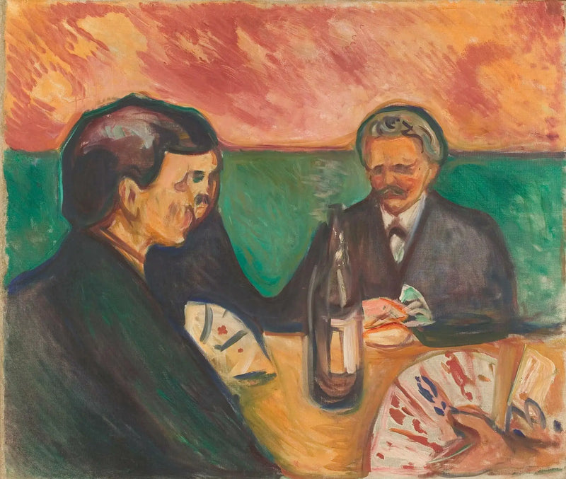 Elgersburg'daki Kart Oynayanlar - Edvard Munch
