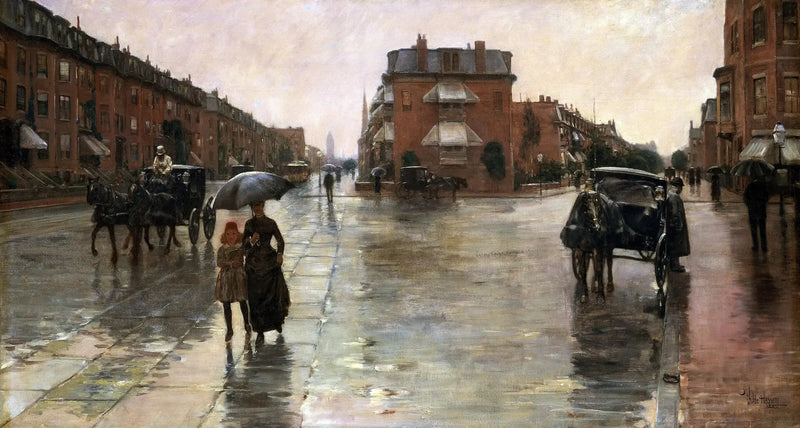 Yağmurlu Gün, Boston - Childe Hassam