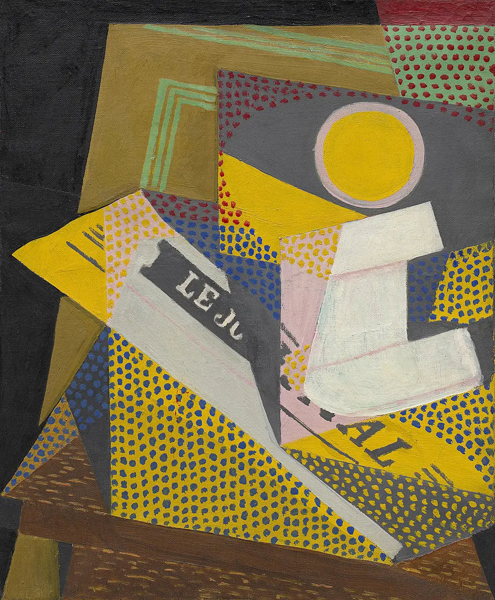 Journal et plat de fruits - Juan Gris - Alpha Reproduction