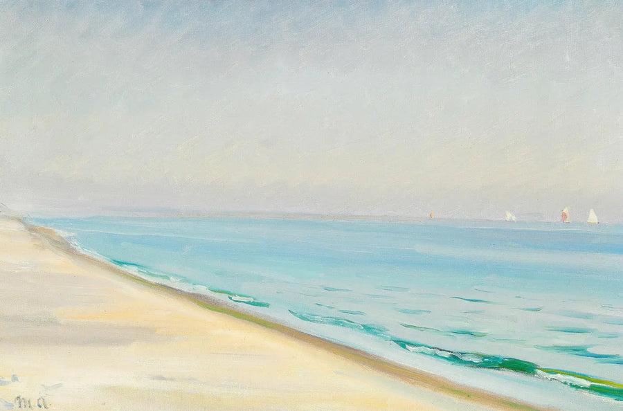Skagen Sønderstrand'da Yaz Günü. (Michael Ancher) - Michael Peter Ancher