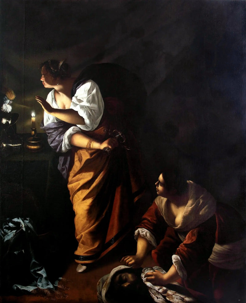 Judith ve hizmetçisi Abra ile Holofernes'in başı - Artemisia Gentileschi