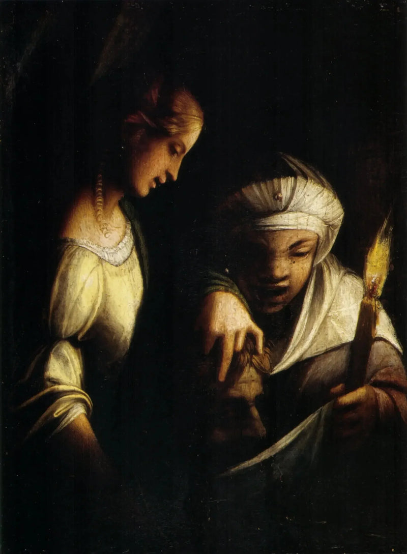 Judith ve hizmetçisi Holofornes başıyla - Antonio da Correggio