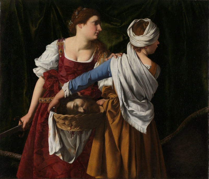 Judith ve hizmetçisi Holofernes'in başıyla - Artemisia Gentileschi