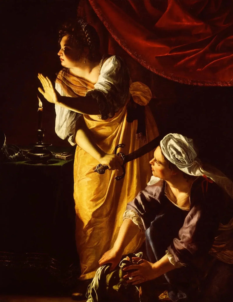 Judith ve hizmetçisi Holofornes başıyla - Artemisia Gentileschi