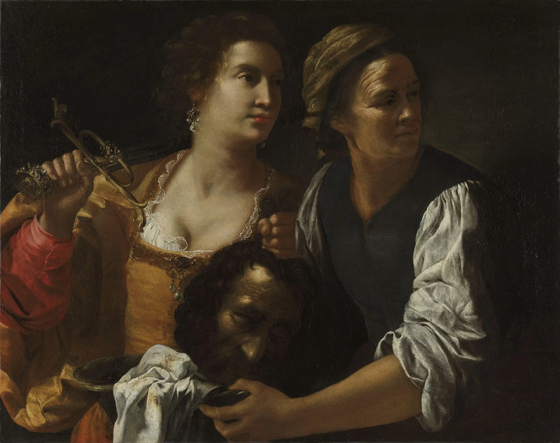 Judith ve hizmetçisi Holofernes'in başıyla - Artemisia Gentileschi