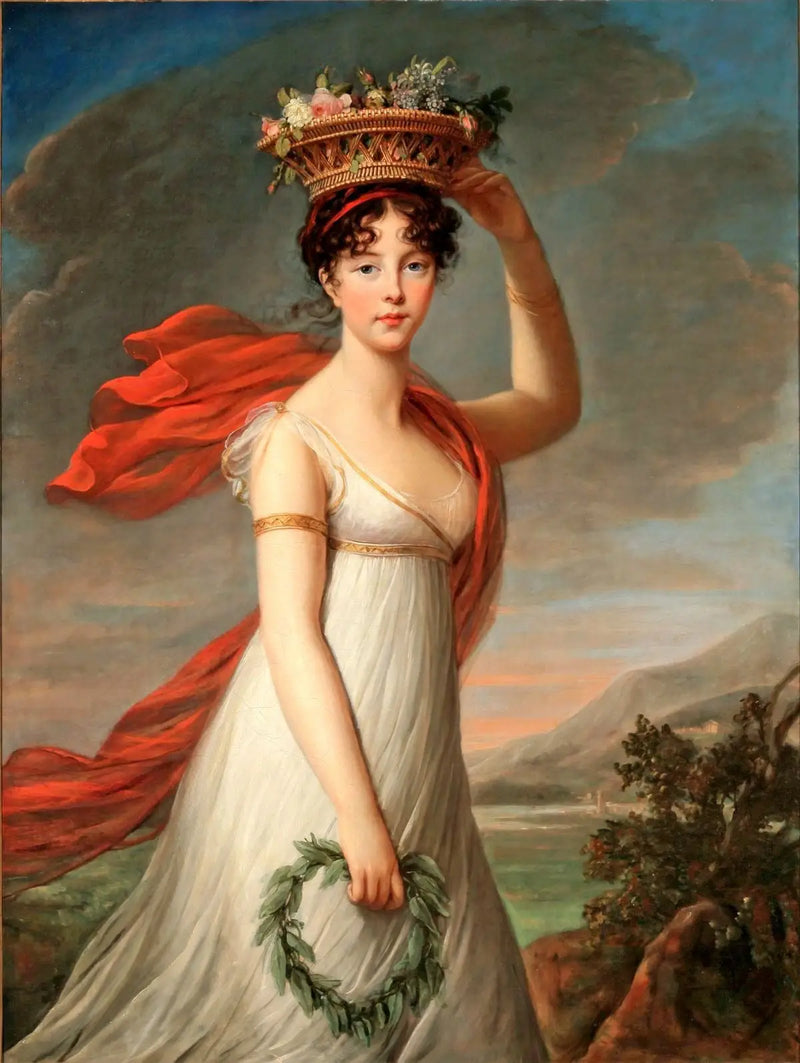 Julie Flora rolünde, çiçeklerin Roma tanrıçası - Élisabeth Vigée Le Brun