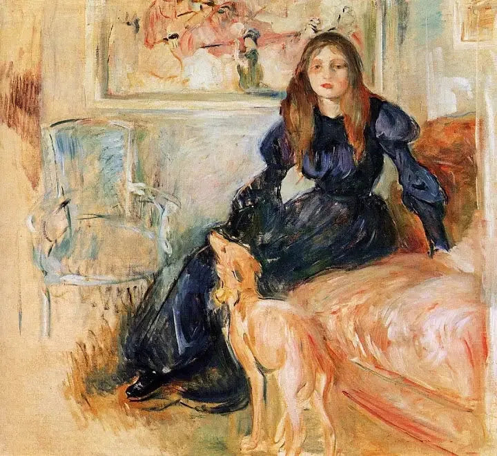 Julie Manet ve Levrette Laërte - Berthe Morisot