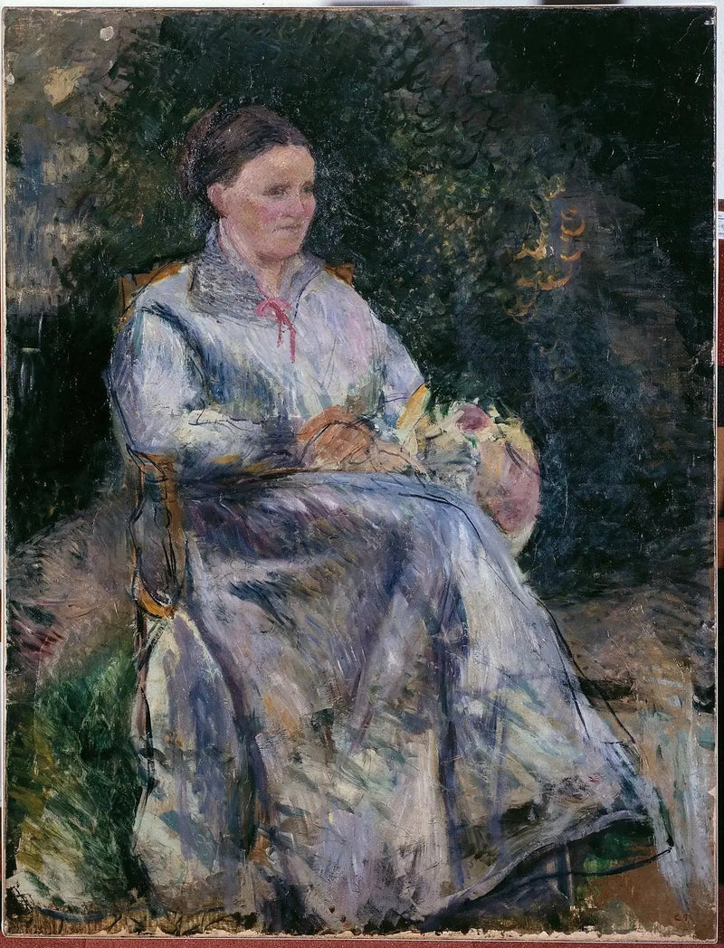 Julie Pissarro bahçede - Camille Pissarro