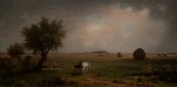 İnek ve tay bataklıkta - Martin Johnson Heade