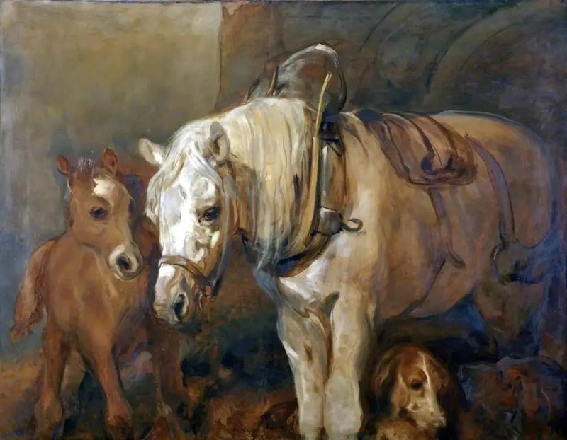 Dişi at ve tay - Edwin Henry Landseer