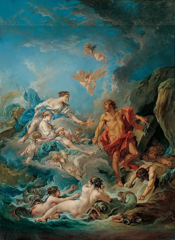 Junon'un Éole'den rüzgarları serbest bırakmasını istemesi - François Boucher