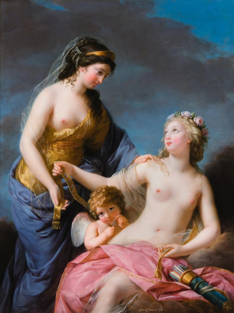 Venüs'ten ona sihirli kemerini ödünç vermesini isteyen Junon - Elisabeth Vigée Le Brun