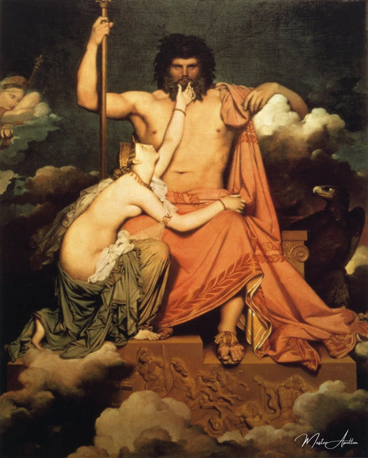 Jupiter et Thétis - Jean-Auguste-Dominique Ingres - Reproductions de tableaux et peintures haut de gamme