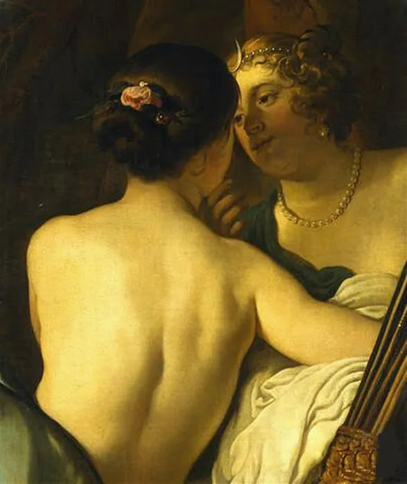 Jüpiter, Diane'nin özellikleriyle, Callisto'yu büyülüyor - Gerrit van Honthorst