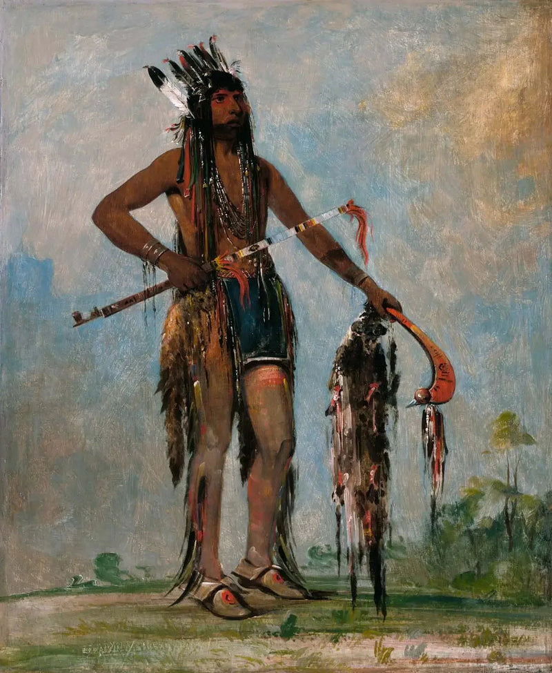 Ka-bés-hunk, Her Yerde Seyahat Eden, Bir Savaşçı - George Catlin