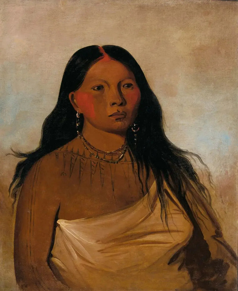 Káh-kée-tsee, Uyluklar, Wichita bir kadın - George Catlin