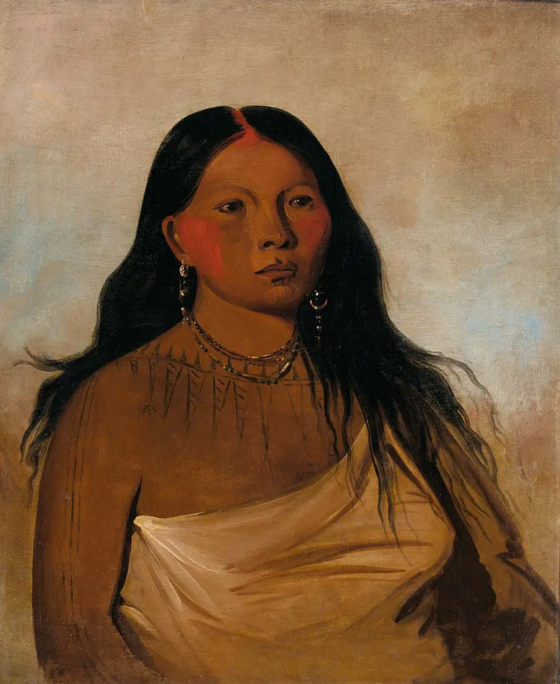 Káh-kée-tsee, Uyluklar, Wichita bir kadın - George Catlin