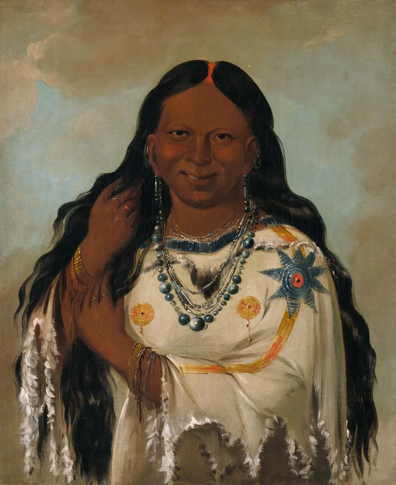 Kay-a-gís-gis, genç bir kadın - George Catlin
