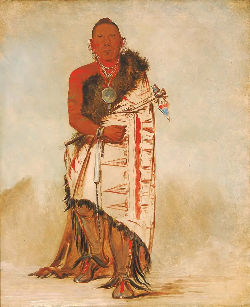 Ki-hó-go-waw-shú-shee, cesur şef, kabile lideri - George Catlin