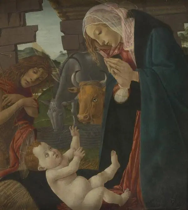 Meryem'in Çocuğa ve Aziz Yuhanna'ya Tapınması - Sandro Botticelli