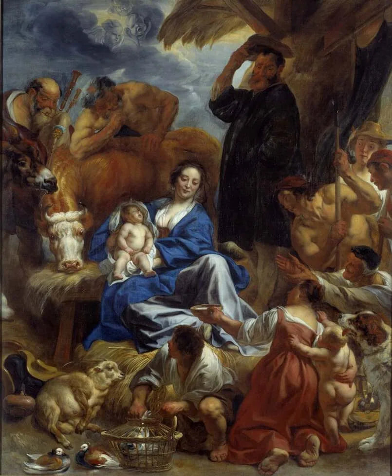 L'Adoration des bergers - Jacob Jordaens image 1 copie de tableau peinte à la main