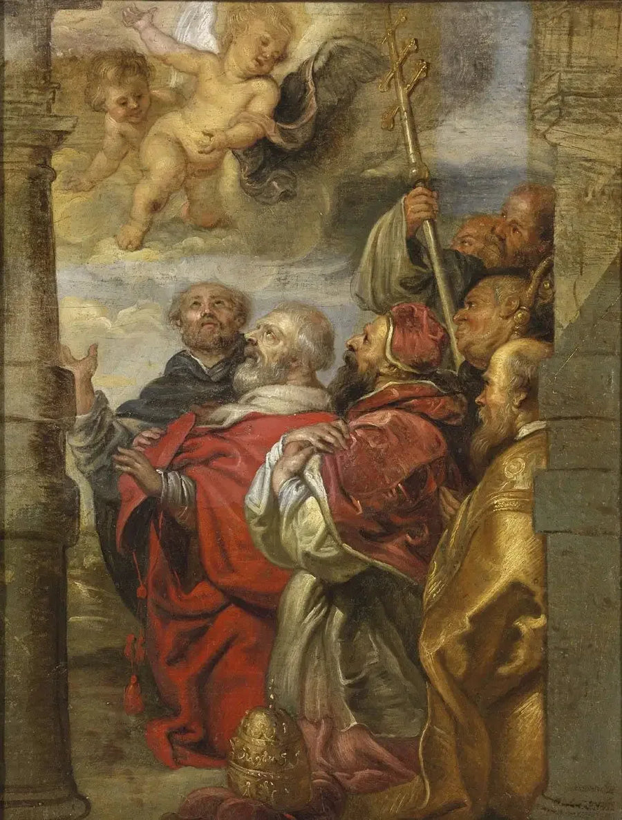 Kilise hiyerarşisi tarafından Kutsal Sakrament'e ibadet - Peter Paul Rubens