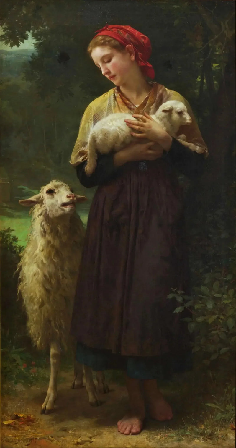 Yeni doğmuş kuzu - Bouguereau