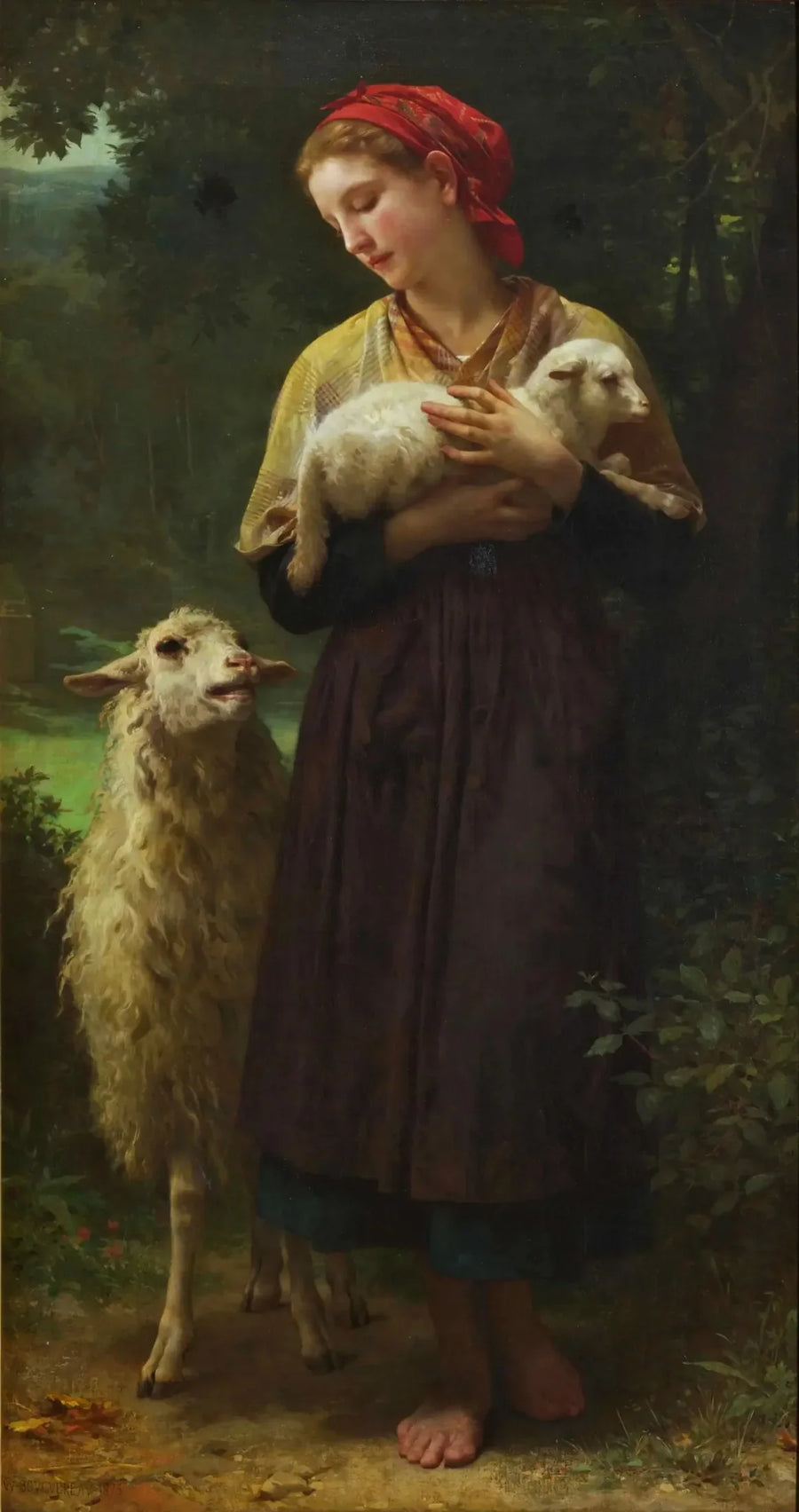 Yeni doğmuş kuzu - Bouguereau