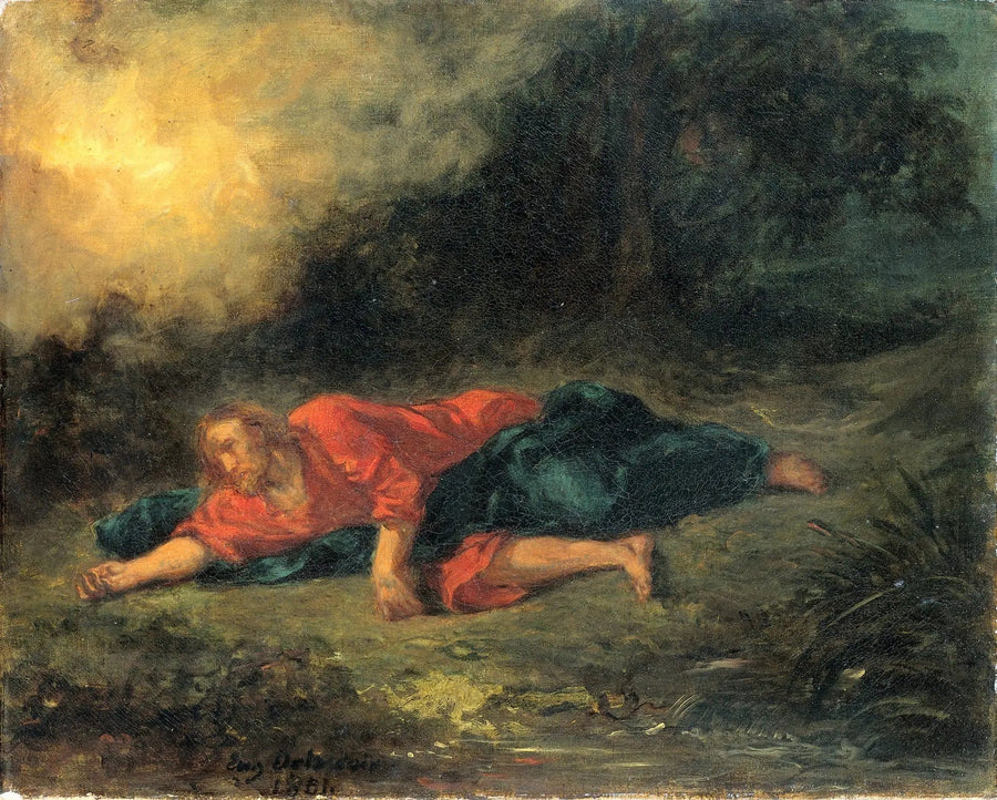 Bahçedeki Agoni - Eugène Delacroix