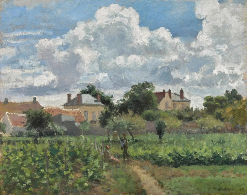 Pontoise'daki Bağ Yolu - Camille Pissarro