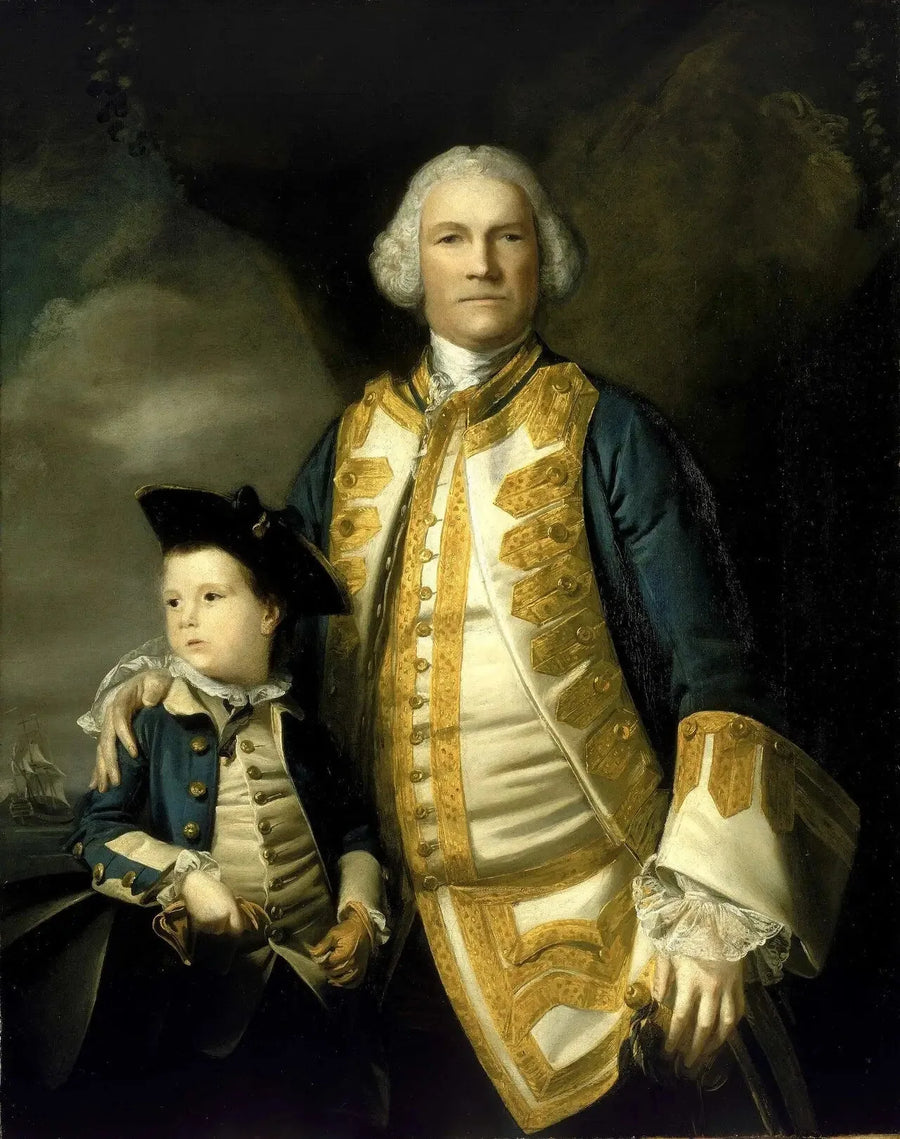 Amiral Francis Holburne, 1704-1771 ve oğlu, Sir Francis, 4. baronnet, 1752-1820 - Joshua Reynolds