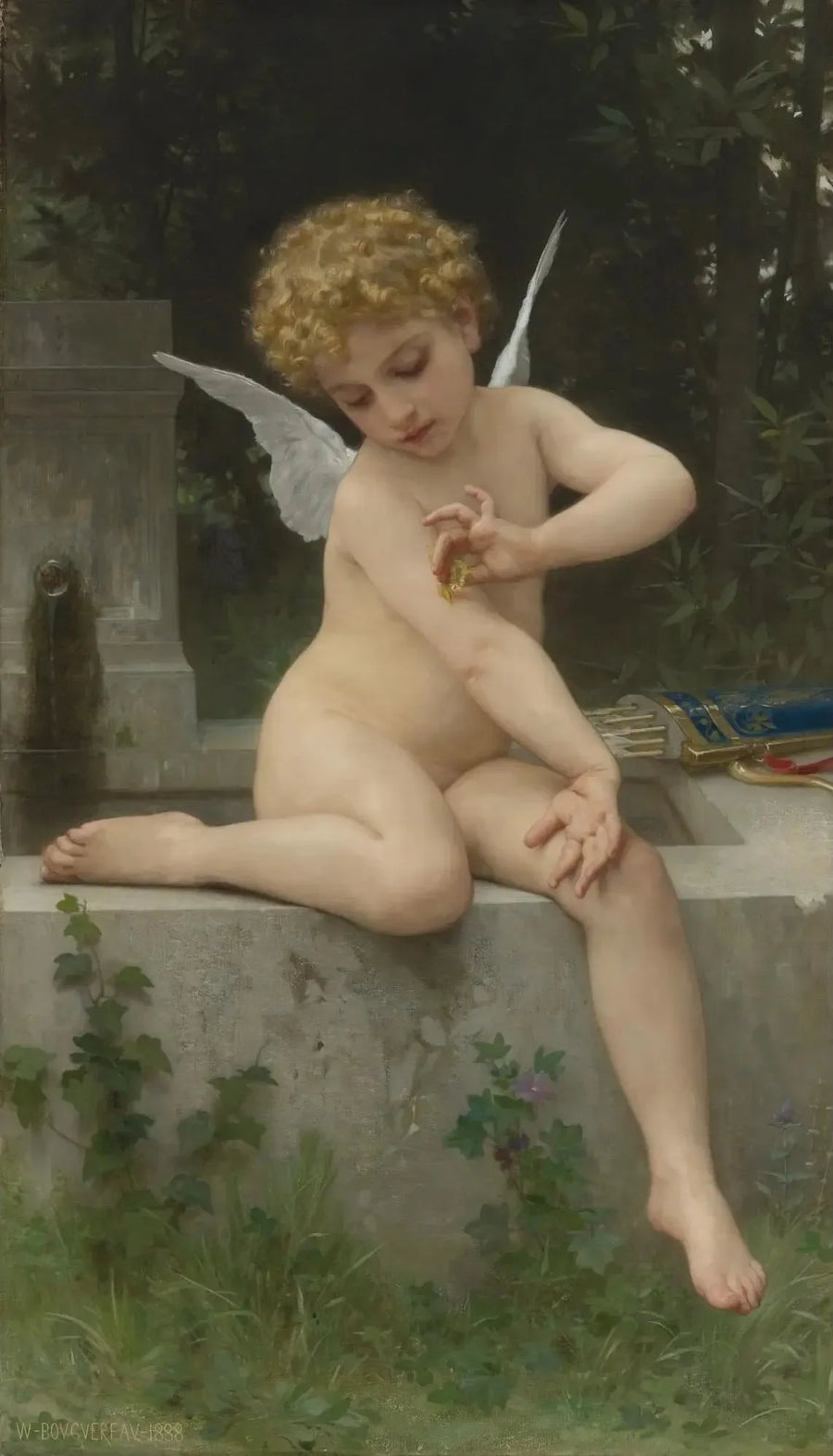 Aşk ve Kelebek - Bouguereau